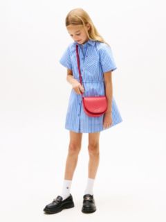 Stripe Poplin Shirt Dress — Blue 1