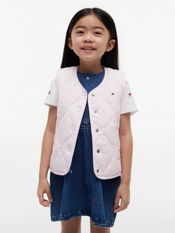 Onion Quilted Gilet — Pink