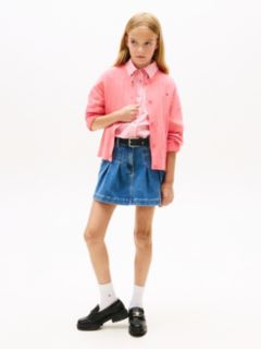 Pointelle Cable Knit Relaxed Cardigan — Pink 3