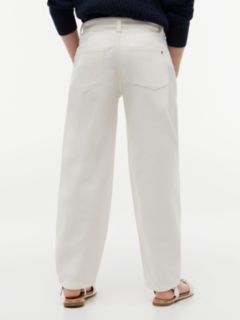 Essential Barrel Leg Belted Twill Trousers — Beige 4