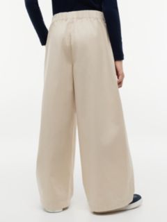 Essential Oversized Pleated Wide Leg Trousers — Beige 4