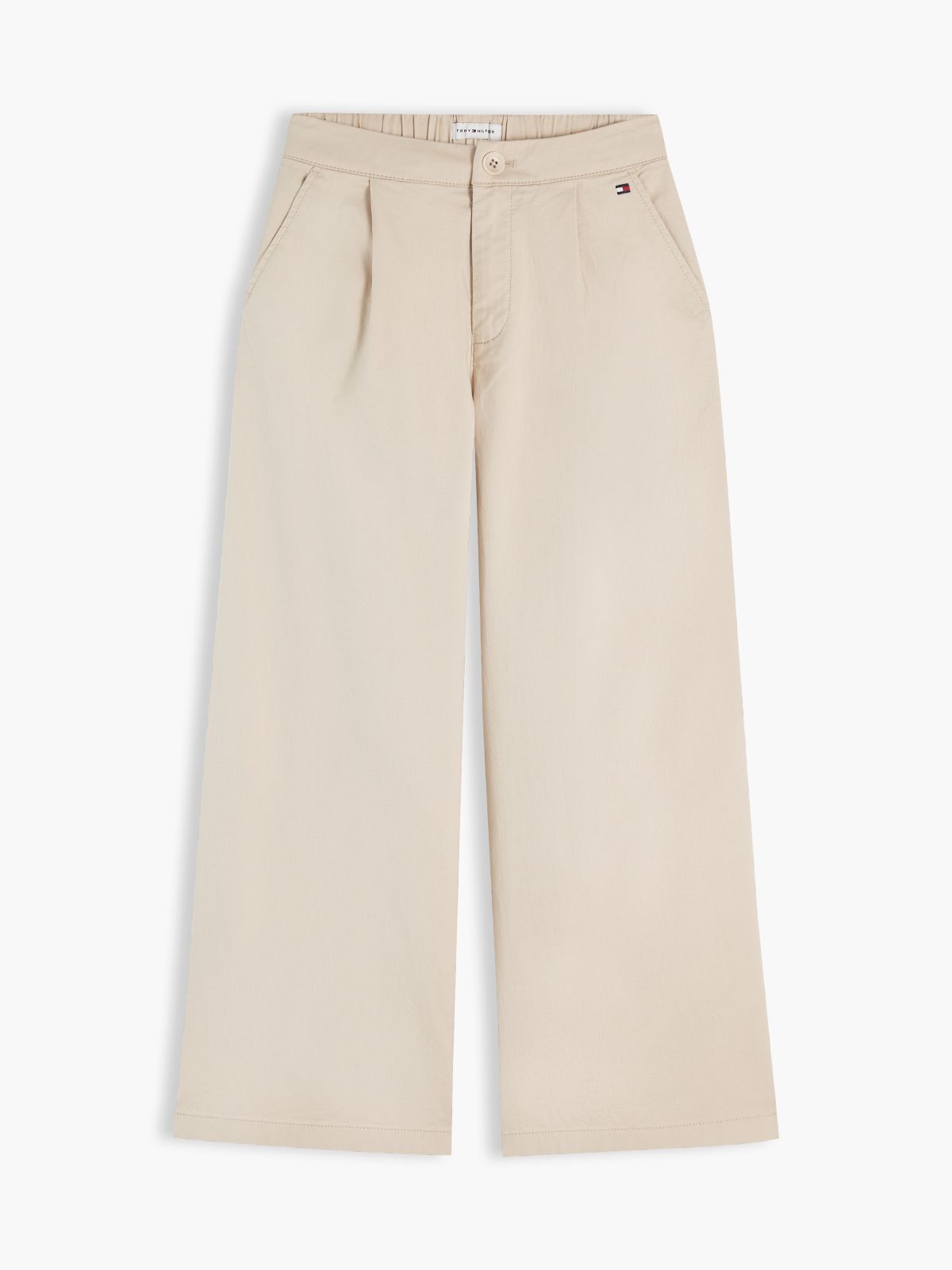 Essential Oversized Pleated Wide Leg Trousers — Beige