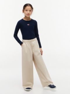 Essential Oversized Pleated Wide Leg Trousers — Beige 1