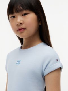 Tonal Flag Logo Skater Dress — Blue 3
