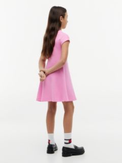 Tonal Flag Logo Skater Dress — Pink 4