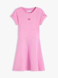 Tonal Flag Logo Skater Dress — Pink 5