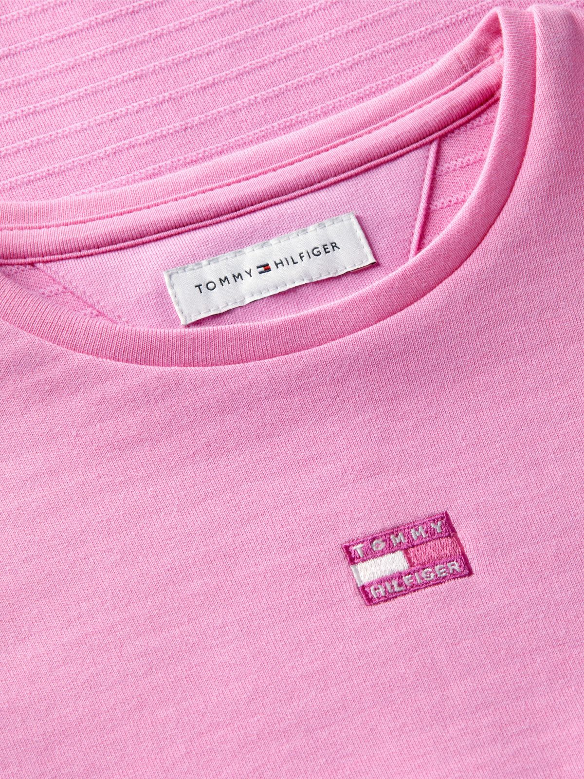 Tonal Flag Logo Skater Dress — Pink