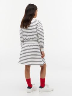 Stripe Relaxed Sweatshirt Dress — Multi 4