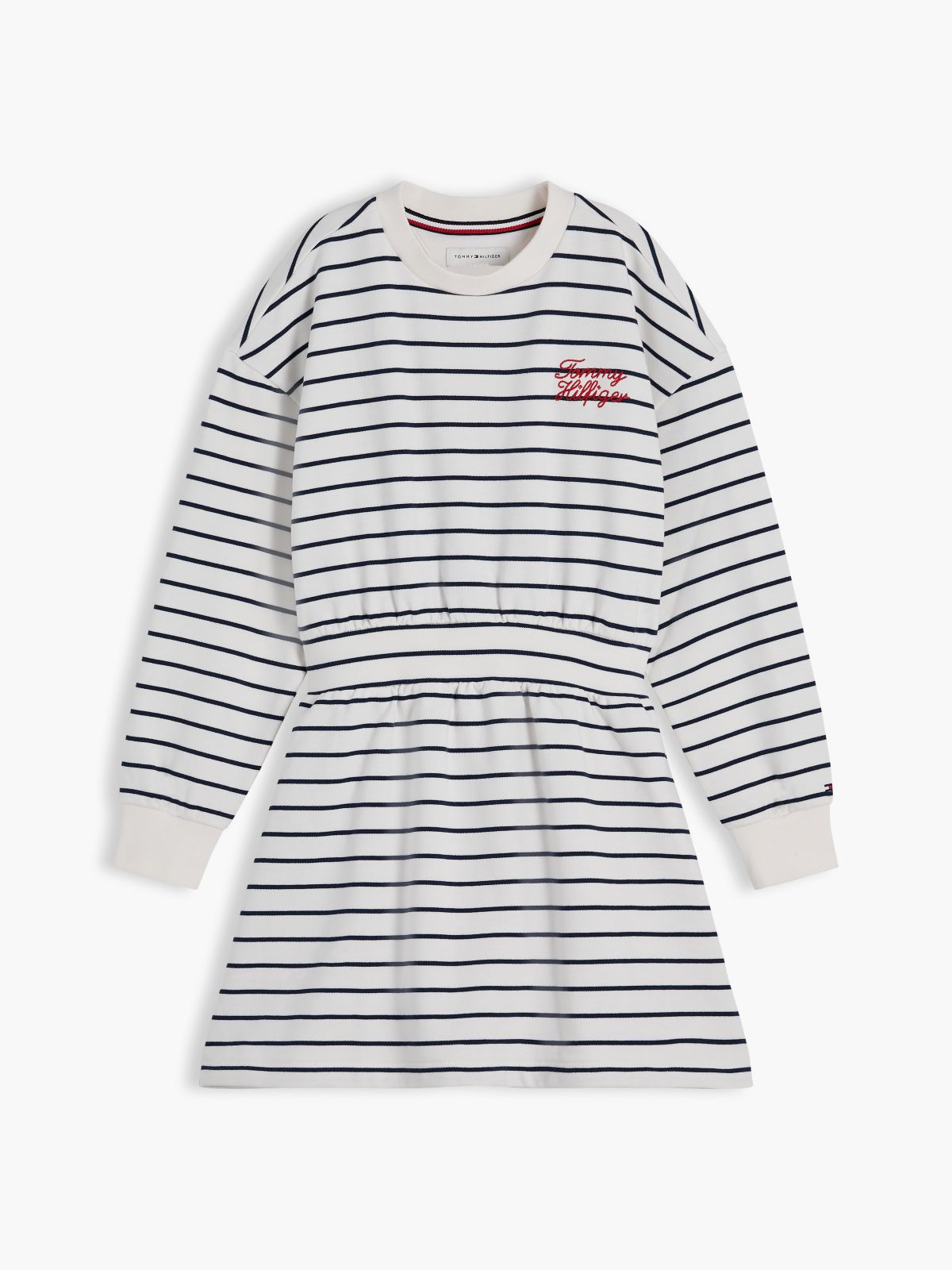 Stripe Relaxed Sweatshirt Dress — Multi