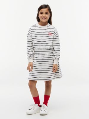 multi stripe relaxed sweatshirt dress for girls tommy hilfiger