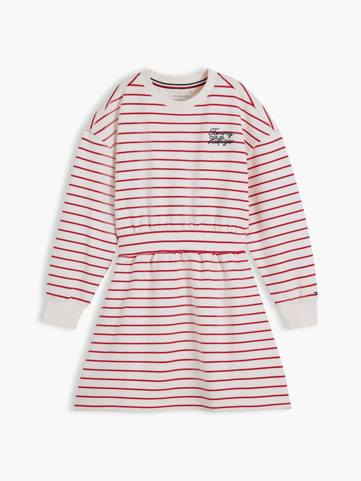 Stripe Relaxed Sweatshirt Dress — Multi