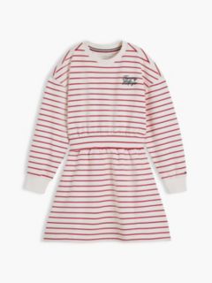 Stripe Relaxed Sweatshirt Dress — Multi 5