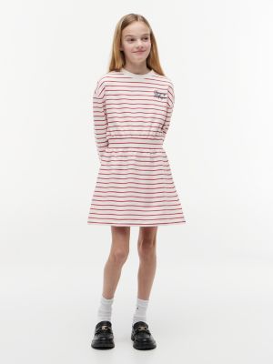 multi stripe relaxed sweatshirt dress for girls tommy hilfiger