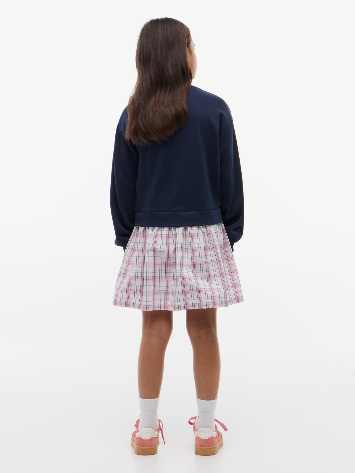 Essential Crest Sweatshirt Dress — Multi