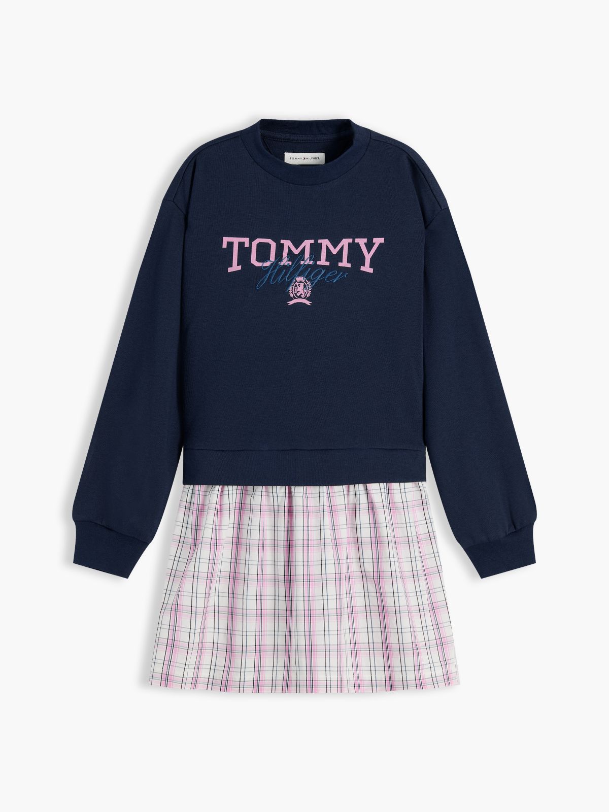 Essential Crest Sweatshirt Dress — Multi