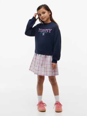 multi essential crest sweatshirt dress for girls tommy hilfiger