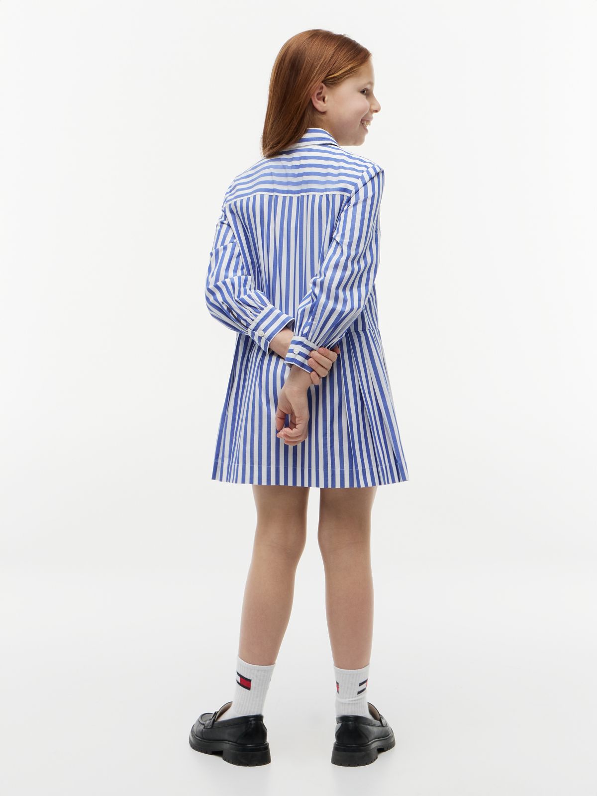 Essential Pleated Shirt Dress — Multi