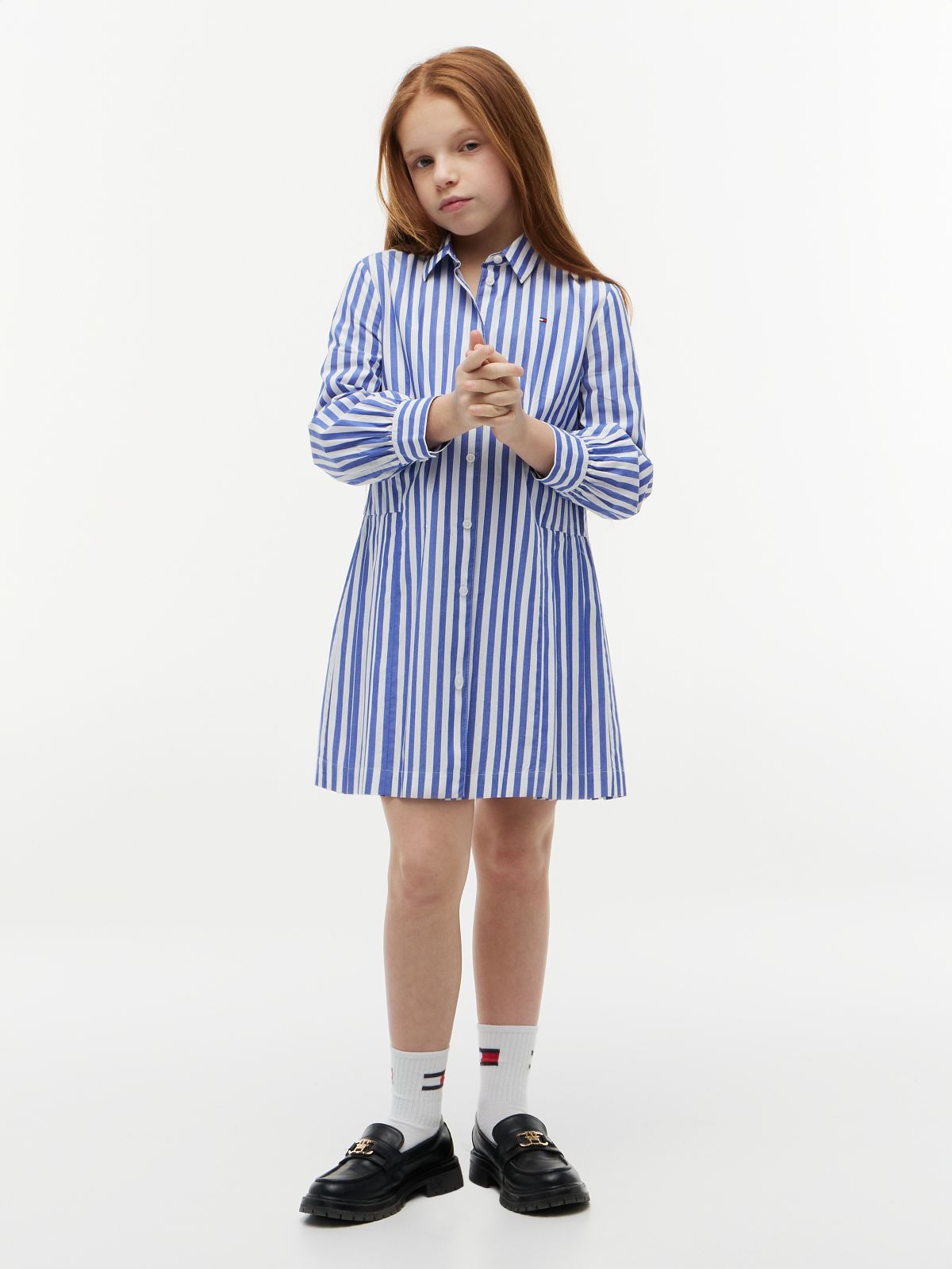 Essential Pleated Shirt Dress — Multi