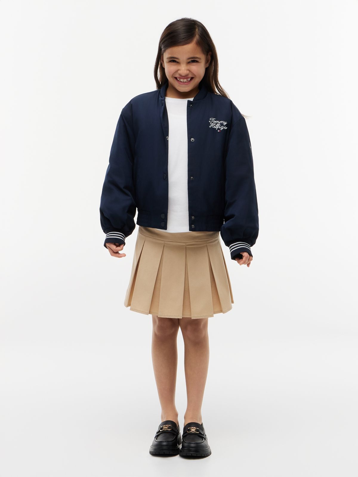 Essential Rope Logo Relaxed Bomber Jacket — Blue
