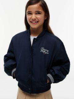 Essential Rope Logo Relaxed Bomber Jacket — Blue 3