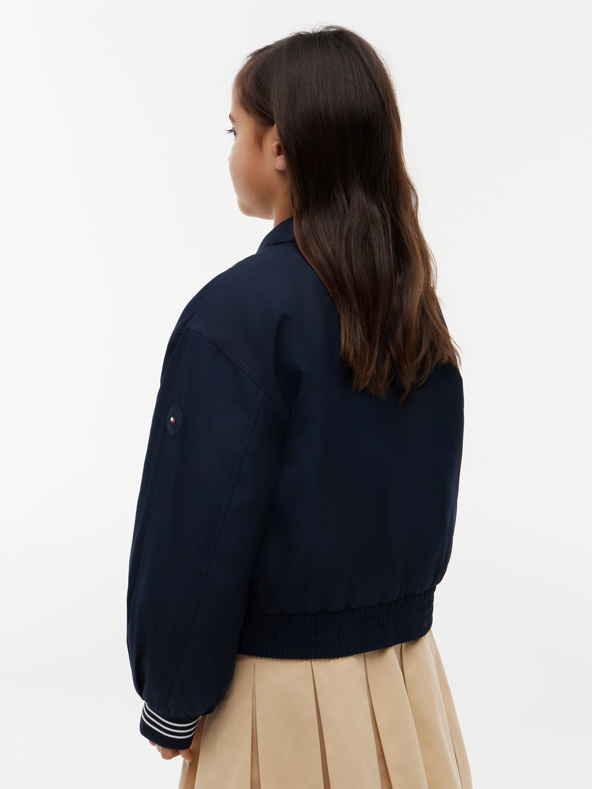 Essential Rope Logo Relaxed Bomber Jacket — Blue