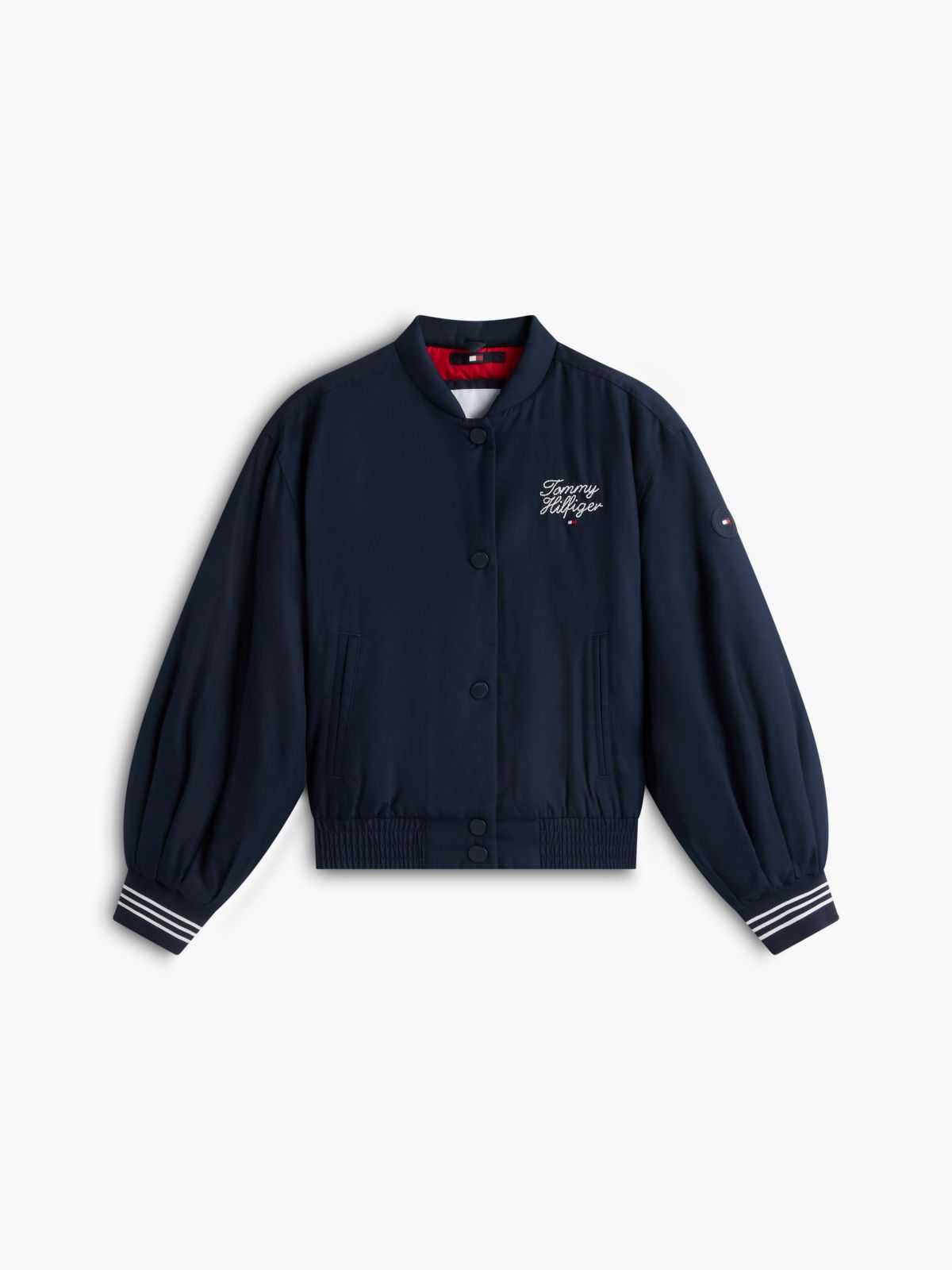 Essential Rope Logo Relaxed Bomber Jacket — Blue