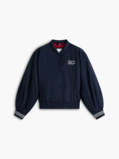 Essential Rope Logo Relaxed Bomber Jacket — Blue 5