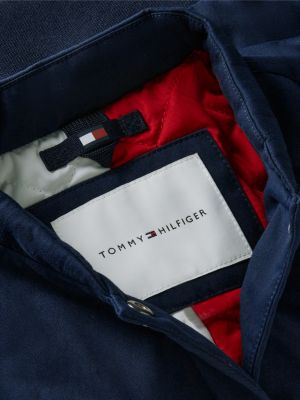 blue rhinestone flag relaxed bomber jacket for girls tommy hilfiger