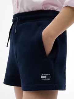 Tonal Flag Relaxed Terry Sweat Shorts — Blue 3