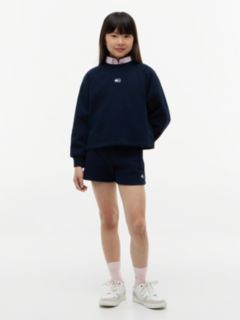 Tonal Flag Relaxed Terry Sweat Shorts — Blue 1