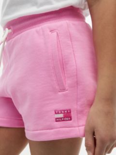 Tonal Flag Relaxed Terry Sweat Shorts — Pink 3