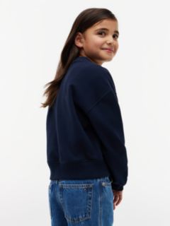 Rope Logo Relaxed Terry Sweatshirt — Blue 4