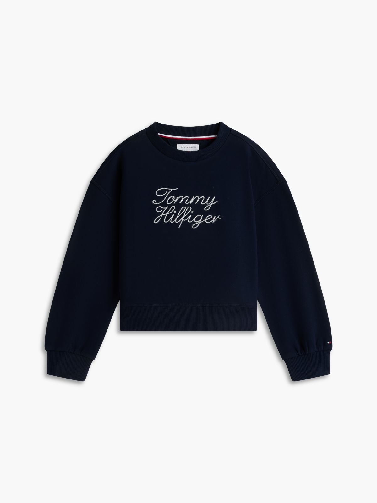 Rope Logo Relaxed Terry Sweatshirt — Blue