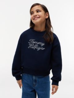 Rope Logo Relaxed Terry Sweatshirt — Blue 1