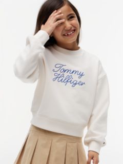 Rope Logo Relaxed Terry Sweatshirt — Beige 3