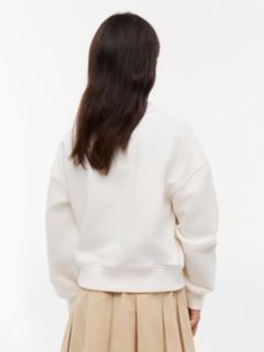 Rope Logo Relaxed Terry Sweatshirt — Beige 4