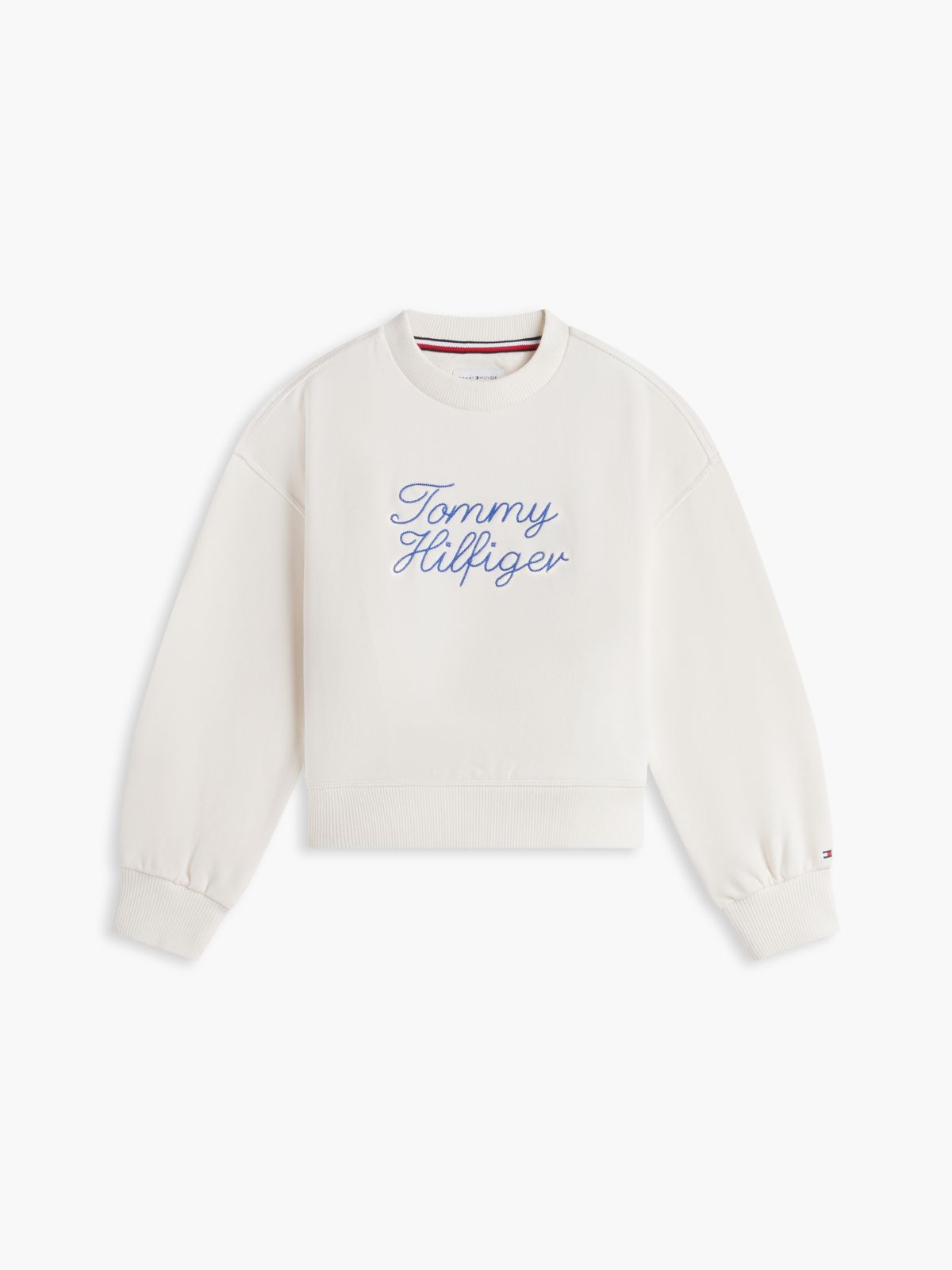 Rope Logo Relaxed Terry Sweatshirt — Beige