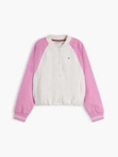 Rhinestone Back Logo Relaxed Bomber Jacket — Multi 5