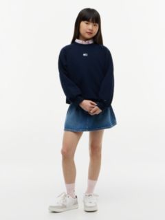 Raglan Sleeve Relaxed Terry Sweatshirt — Blue 2
