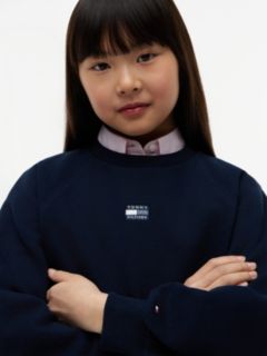 Raglan Sleeve Relaxed Terry Sweatshirt — Blue 3