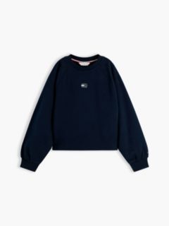 Raglan Sleeve Relaxed Terry Sweatshirt — Blue 5