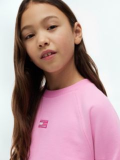 Raglan Sleeve Relaxed Terry Sweatshirt — Pink 3