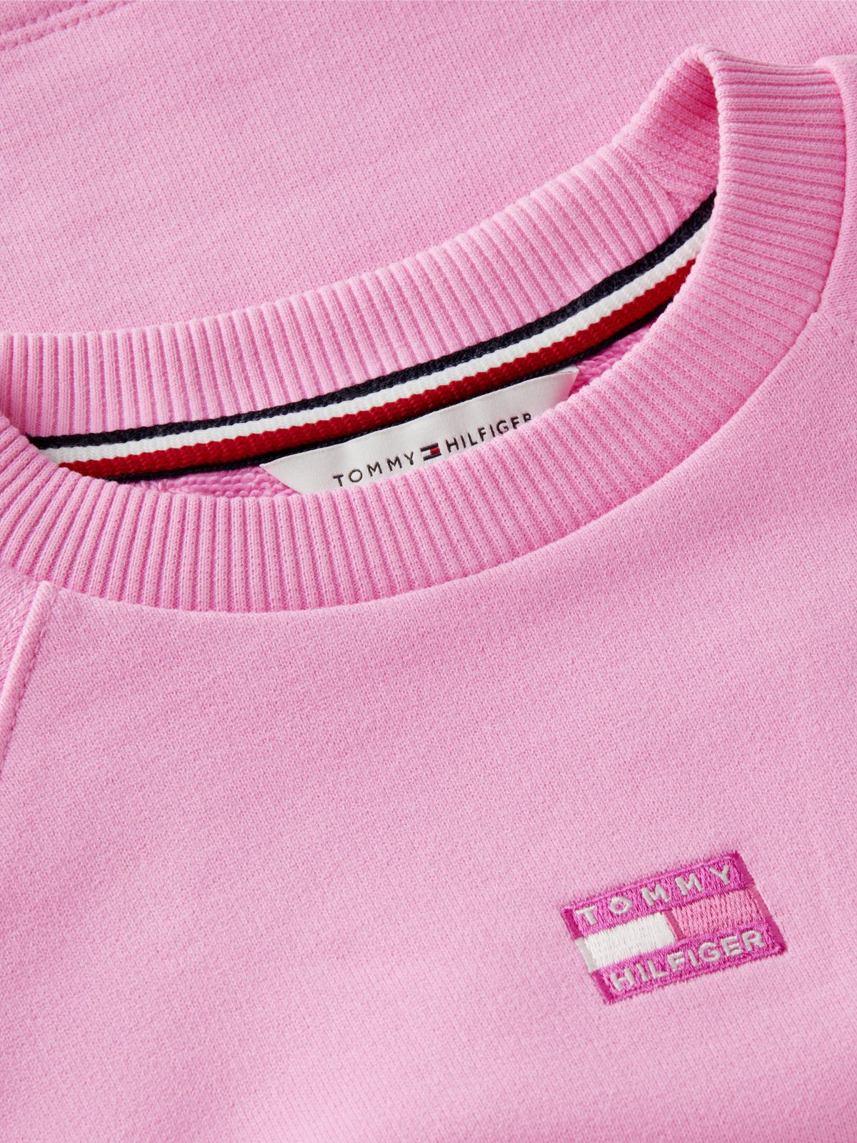 Raglan Sleeve Relaxed Terry Sweatshirt — Pink