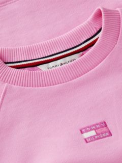 Raglan Sleeve Relaxed Terry Sweatshirt — Pink 6