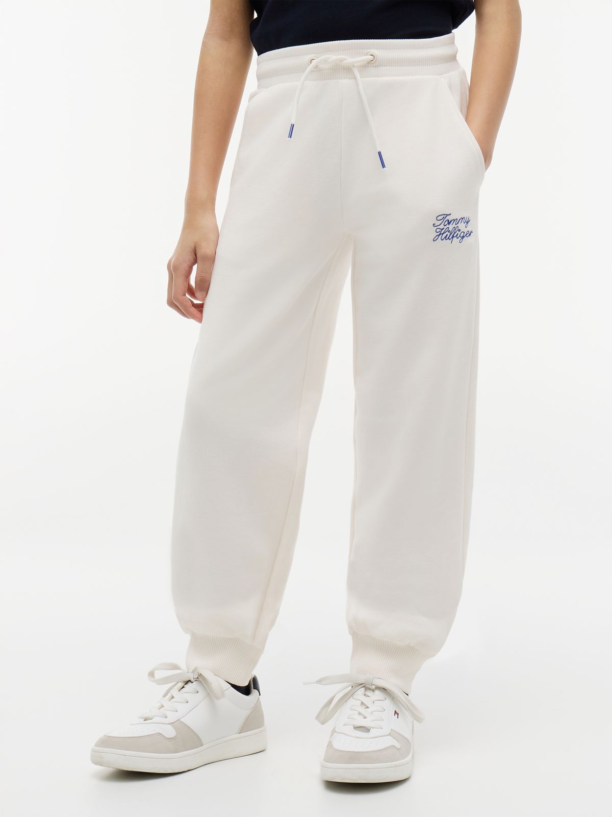 Rope Logo Terry Relaxed Joggers — Beige