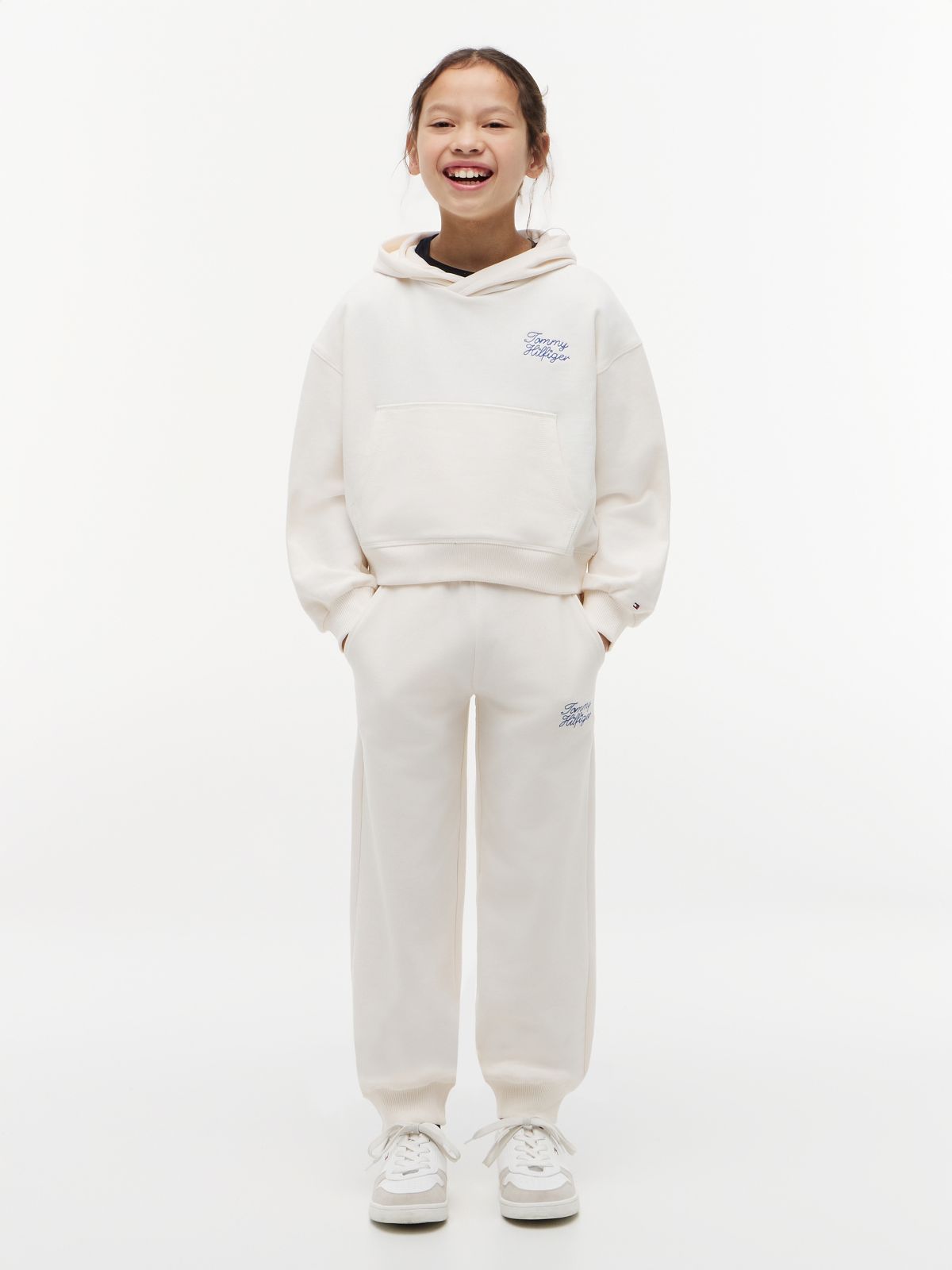 Rope Logo Terry Relaxed Joggers — Beige