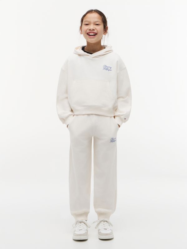 Rope Logo Terry Relaxed Joggers — Beige