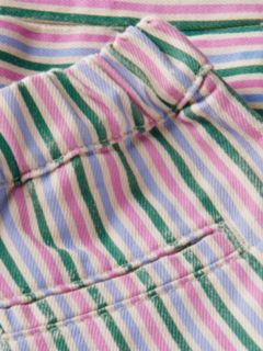 Stripe Denim Wide Leg Culottes — Multi 6