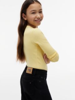 Mabel High Rise Wide Leg Black Jeans — Black 3