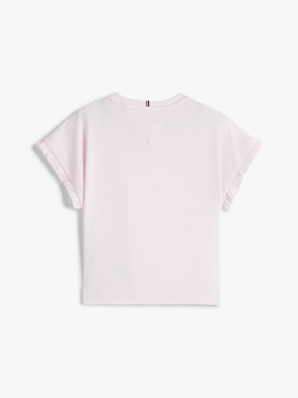 Adaptive Frill Sleeve Relaxed T-Shirt — Pink